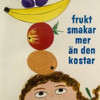 KF-affisch: frukt smakar mer än den kostar