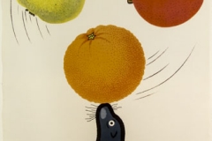 KF-affisch: (delfin jonglerar frukter)